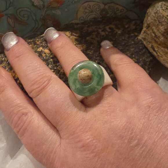 New FP Acrylic Pop Stone Open Back Statement Ring - Picture 1 of 6